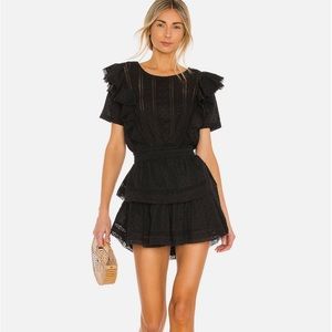 LOVESHACKFANCY NATASHA DRESS XS BLACK